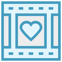 vídeo romántico icono