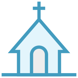 Worship house of christian icon