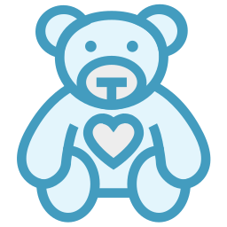 Teddy with heart icon