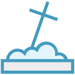 Tomb cross icon