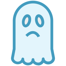 Scary evil ghost icon