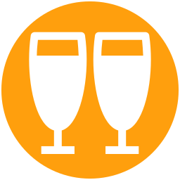 Glass for champagne icon