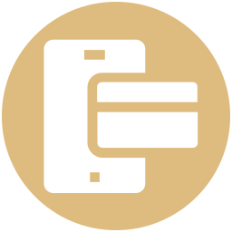 Tablet and debit card icon