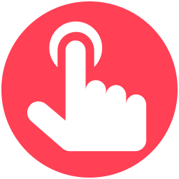 Pointing sign icon