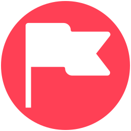 Map pointing flag icon