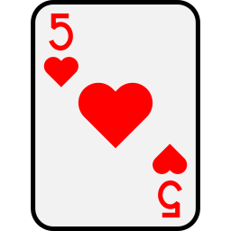 Five of hearts icon