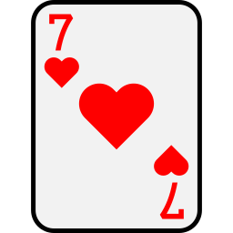 Seven of hearts icon