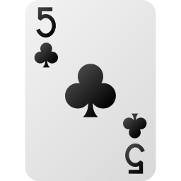 Five of clubs icon