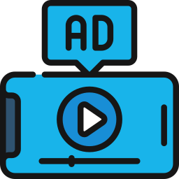 publicidad en vídeo icono