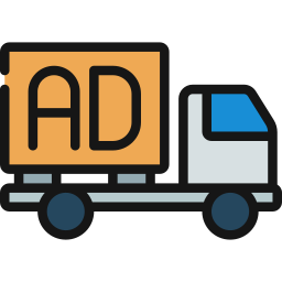 advertenties voor vrachtwagens icoon