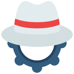 белая шляпа иконка
