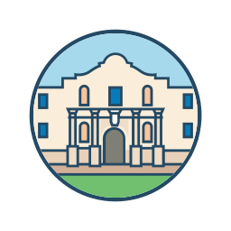 The alamo mission icon