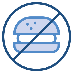 verboden hamburger icoon