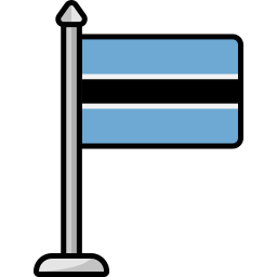botswaanse vlag icoon