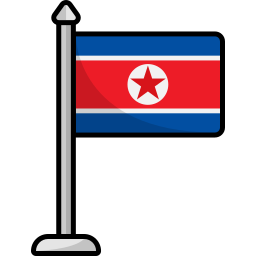 vlag van noord-korea icoon