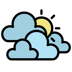Cloudy sun icon