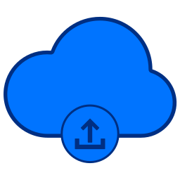 carga y descarga de datos en la nube icono