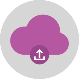 Upload and download data cloud icon