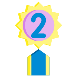 2e positie-badge icoon