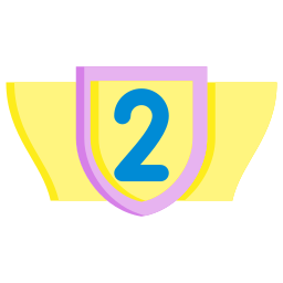 distintivo di 2° posizione icona