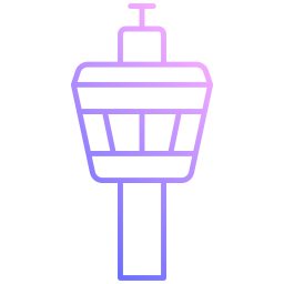 Airport control tower icon