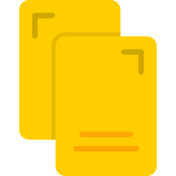 carte jaune Icône