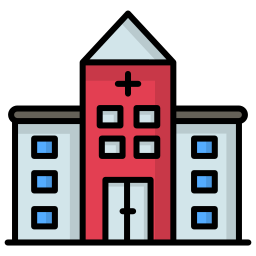 Hospital building icon