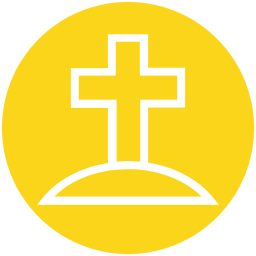 Tomb cross icon