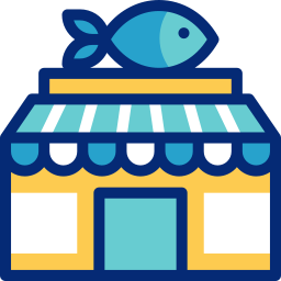 loja de peixes Ícone