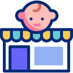tienda de bebés icono