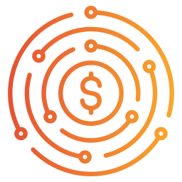Digital currency network icon