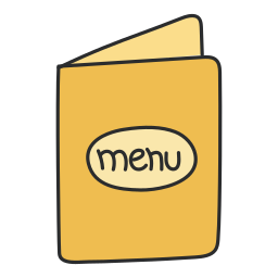 la carte du menu Icône