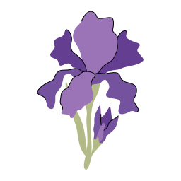 fleurs d'iris Icône