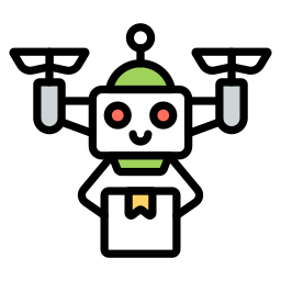 Robot delivery icon