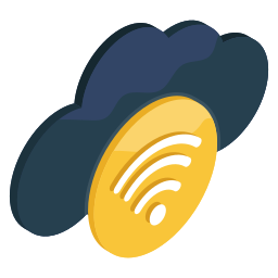 wi-fi nella nuvola icona