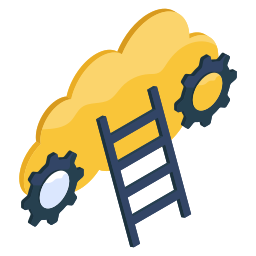 Cloud ladder icon