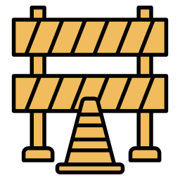 Safety barrier icon