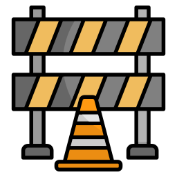 Safety barrier icon
