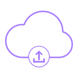 Upload and download data cloud icon