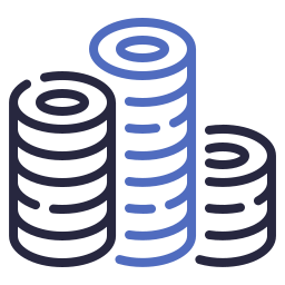 pila di monete icona