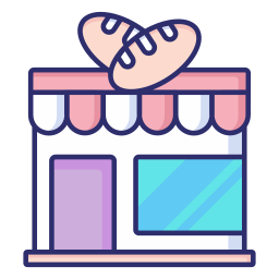 Bakery building icon