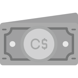 dolar canadiense icono