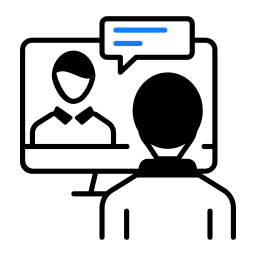 plataforma de aprendizaje electrónico icono