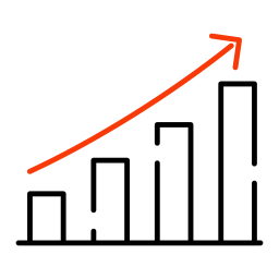 gráfico de crescimento Ícone
