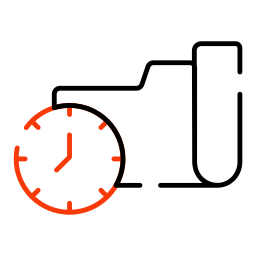 línea de tiempo del proyecto icono