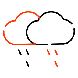 nuage pluvieux Icône