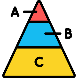análisis piramidal icono