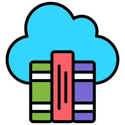 biblioteca em nuvem Ícone