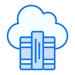 biblioteca en la nube icono