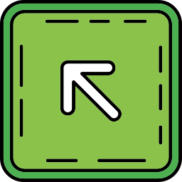 flecha superior izquierda icono